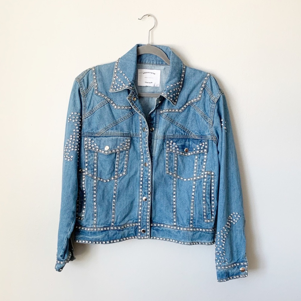 Understand Leather Studded Denim Jacket